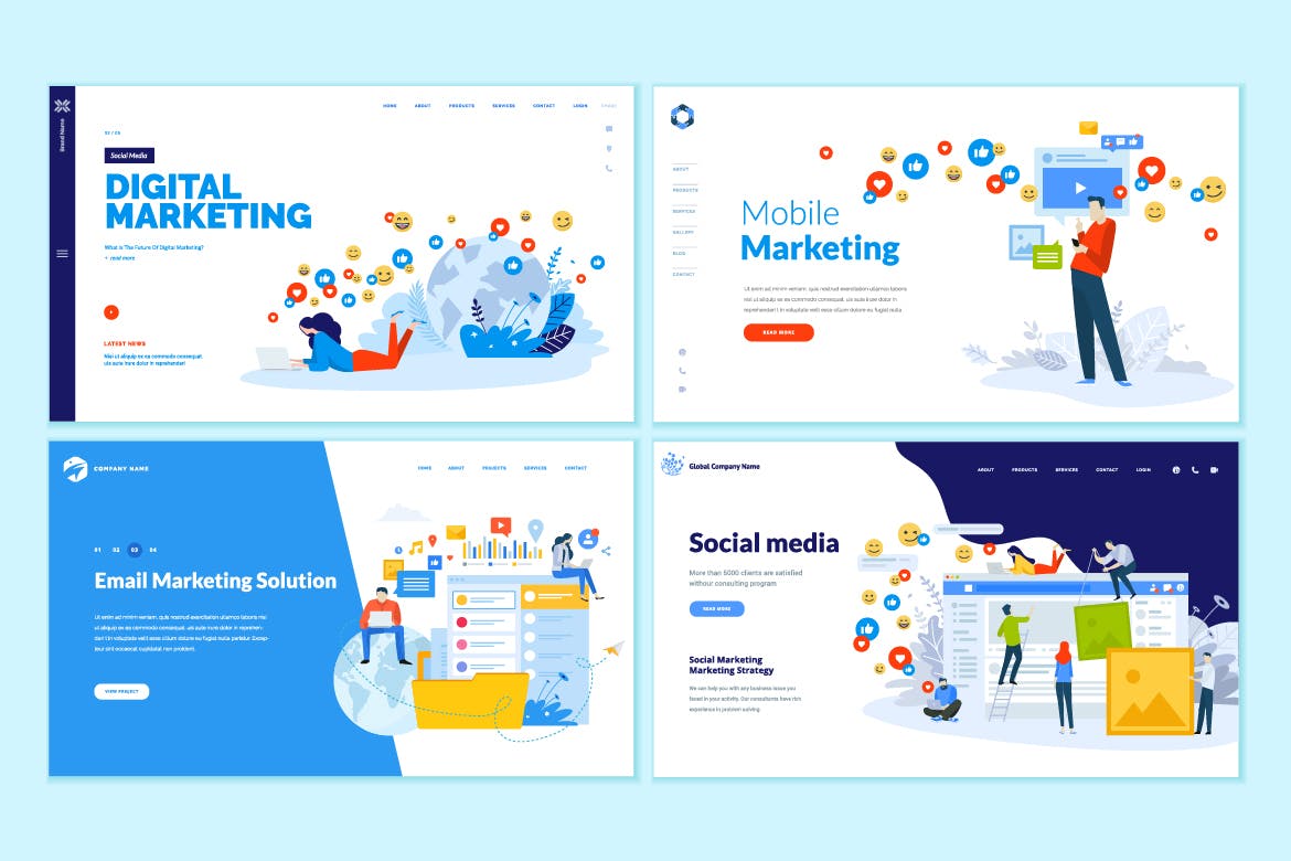 مجموعه الگوهای طراحی وب (دیجیتال مارکتینگ)